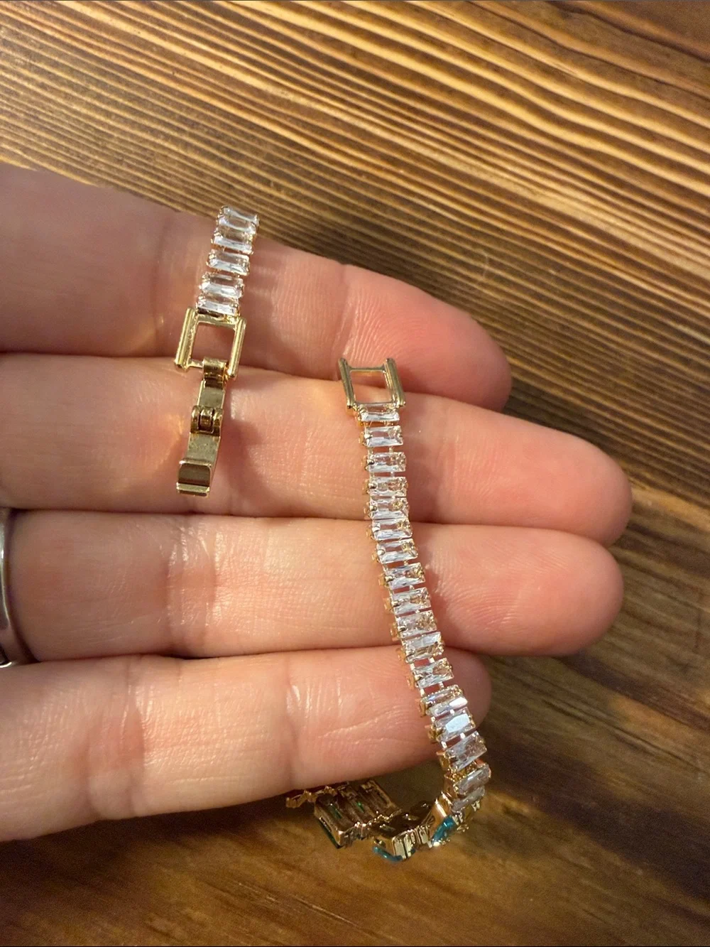 Gold Plated Multicolor Crystal Tennis Bracelet - Gold Tone Women’s Jewelry